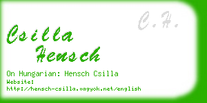 csilla hensch business card